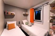 Chambre 2 lits 90 du Mobil-home 4 personnes